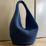 Large Slouchy Shoulder Bag – Deep Blue Hobo Tote for Women – Lightweight Everyday Handbag - Image 3