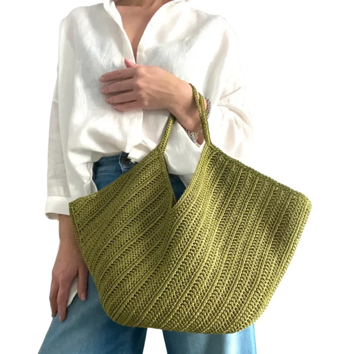 Woven Summer Bag – Boho Shoulder Tote for Women – Beach & Everyday Handbag - Image 2