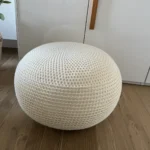 Handmade Crochet Pouf – Ottoman, Footstool, Floor Cushion, Bean Bag, Pillow, Home Decor, Soft & Comfortable - Image 2
