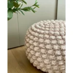 Handmade Crochet Bobble Pouffe – Yarn Pouf Ottoman – Home Decor Pouf - Image 3